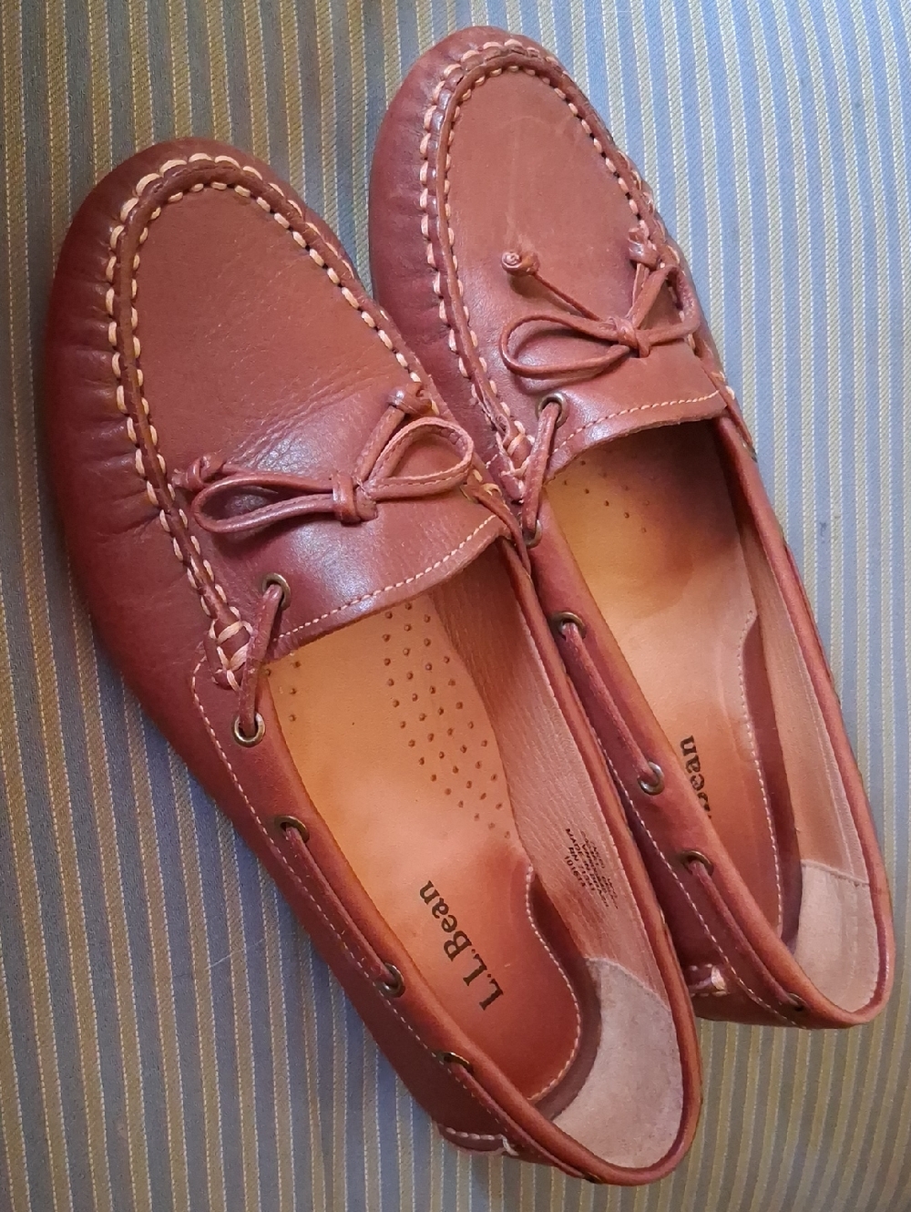 L.L. Bean Chestnut Brown Leather Driving Is Moccasins Shoes